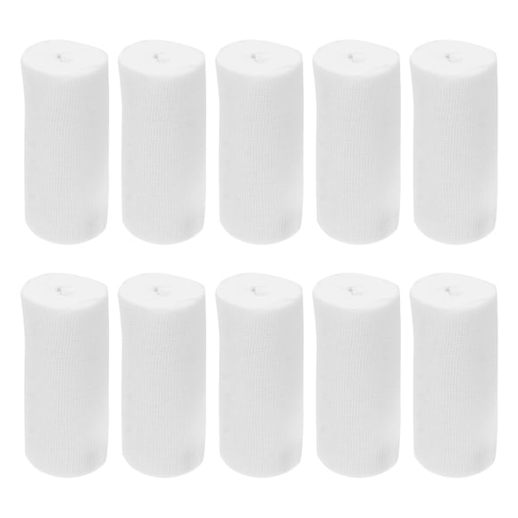 EcoNesxp Durable and long-lasting 10 rolls of gauze bandage dressing tape first aid wound bandage care bandage smart technology exquisite and elegant white