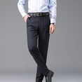 thumbnail image 1 of Meichang Pantalon Habillé pour Homme Pantalon Chino à Rayures Classiques Sans Repassage Pantalon Décontracté Haut de Gamme Taille Extensible Pantalon de Complet Coupe Ajustée Pantalon à devant Plat, 1 of 4