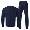 thumbnail image 5 of Kcodviy Male Casual Solid Two Suite Pants for Men Piece Suit O Neck Tuxedo 40R off Shoulder Sleeve Sweatshirt Suits for Men Drawstring Pocket Pants Set, 5 of 5