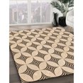 thumbnail image 3 of Ahgly Company Tapis d'Intérieur Lavable à la Machine, Carré, Transitionnel, Brun Pâle, Tapis de Zone, 4 Pieds Carré, 3 of 7