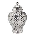 thumbnail image 1 of jifeng Ceramic Ginger Jar Temple Jar Crafts Porcelain Ginger Jar for Desktop Countertop, 1 of 8
