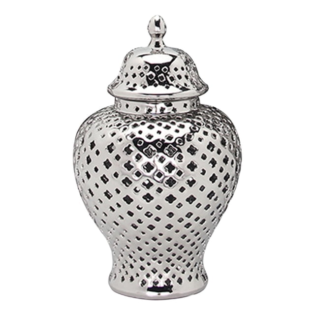 jifeng Ceramic Ginger Jar Temple Jar Crafts Porcelain Ginger Jar for Desktop Countertop