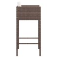thumbnail image 3 of vidaXL Tabourets de Bar 4 Pcs avec Coussins Brun Rotin Poly, 3 of 4