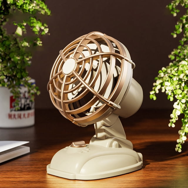 Boovnll Desk Fan, Adjustable High Speed USB Rechargeable Table Fan Lightweight Compact Quiet Small Fan for Home, Bedroom, Office, Travel, Camping, RVs, Summer Gift, Mini Fan - Fan