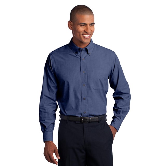 Port Authority Hommes Crosshatch Easy Care Chemise S640