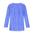 thumbnail image 4 of CEHVOM Blouse à Manches Longues Col en V Imprimée pour Femmes Grande Taille, Liquidation, 4 of 8