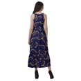 thumbnail image 4 of Moomaya Rayon Printed Halter Neck Dress Womens Front Slit Long Maxi Party Dress, 4 of 4
