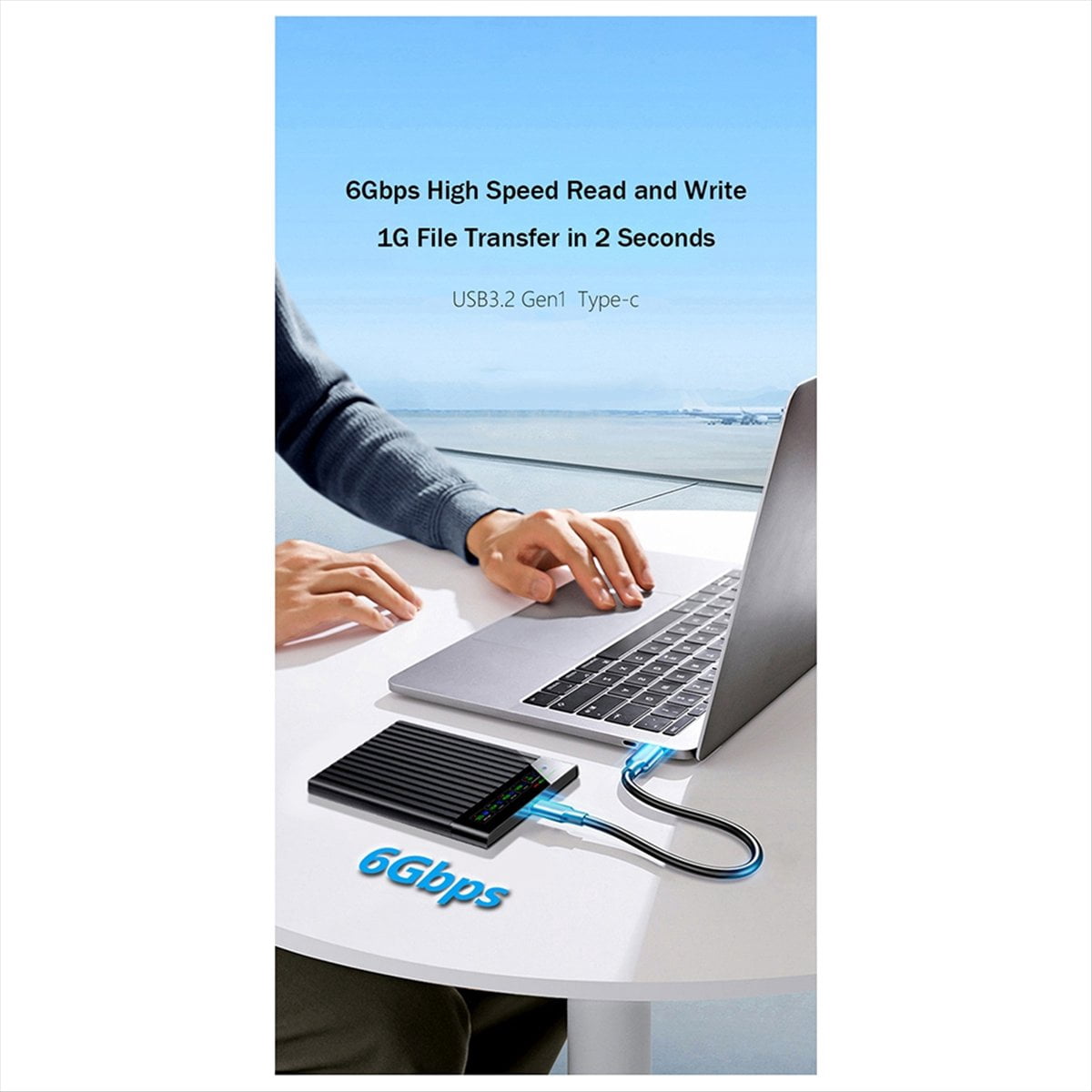 Type-C Portable Hard Drive Chassis Intelligent Digital Display 2.5 Inch Laptop External SATA Serial Port U25T