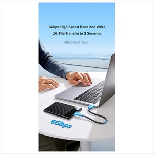 Châssis de disque dur portable Type-C Affichage numérique intelligent 2.5 Ordinateur portable de pouce externe SATA Port en série U25T