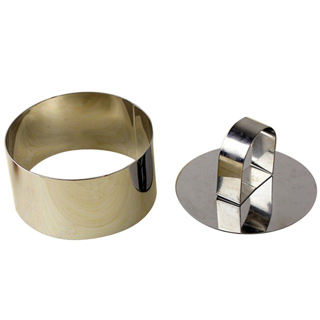 DIY Stainless Steel Mousse Cake Ring Mold Flower Heart Square Shape Layer Slicer Cookie Cutter