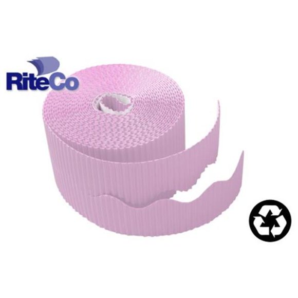 RiteCo Raydiant 22817 Riteco Trim-It Corrugated Scalloped Decorative Border. Two .25 In. X 50 Ft. Strips Per Roll Lilac- 6 Rolls