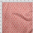 thumbnail image 3 of oneOone Viscose Chiffon Dark Peach Orange Fabric Texture & Triangle Geometric Sewing Craft Projects Fabric Prints By Yard 42 Inch Wide, 3 of 4