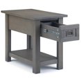 thumbnail image 4 of Trent Home Solid Acacia Wood 14 " Rustic Narrow Side Table in Farmhouse Gray, 4 of 9
