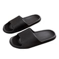 thumbnail image 1 of Mens and Womens Home Slippers Simplicity Solid Color Quick Drying Soft Sole Comfortable Non-Slip Indoor and Outdoor EVA Slippers Black-02, 1 of 4