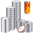 thumbnail image 1 of 48 Pcs/24 Set Canning Lids and Rings, 70MM Regular Mouth Mason Jar Lids and Bands Leakproof Split Type Canning Jar Caps with Silicone Seals Rings, 1 of 6