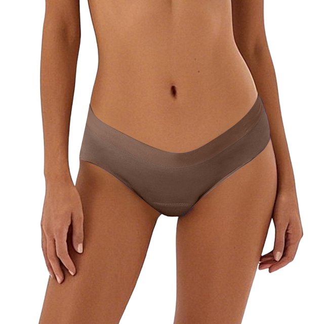 Women's Plus Size Solid Color Sexy Multilayer Absorbent Underwear Breathable Leakproof Menstrual Panties
