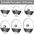 thumbnail image 2 of HSHDLDF Universal Pot Lid Organizer for Cabinet Upgraded Patented 3 Pack Pan Lids Organizers Inside Cabinet Door Wall Mount Pots Top Storage Organizer Rack Holder for Kitchen, Fits 6" to 13" (Black), 2 of 6