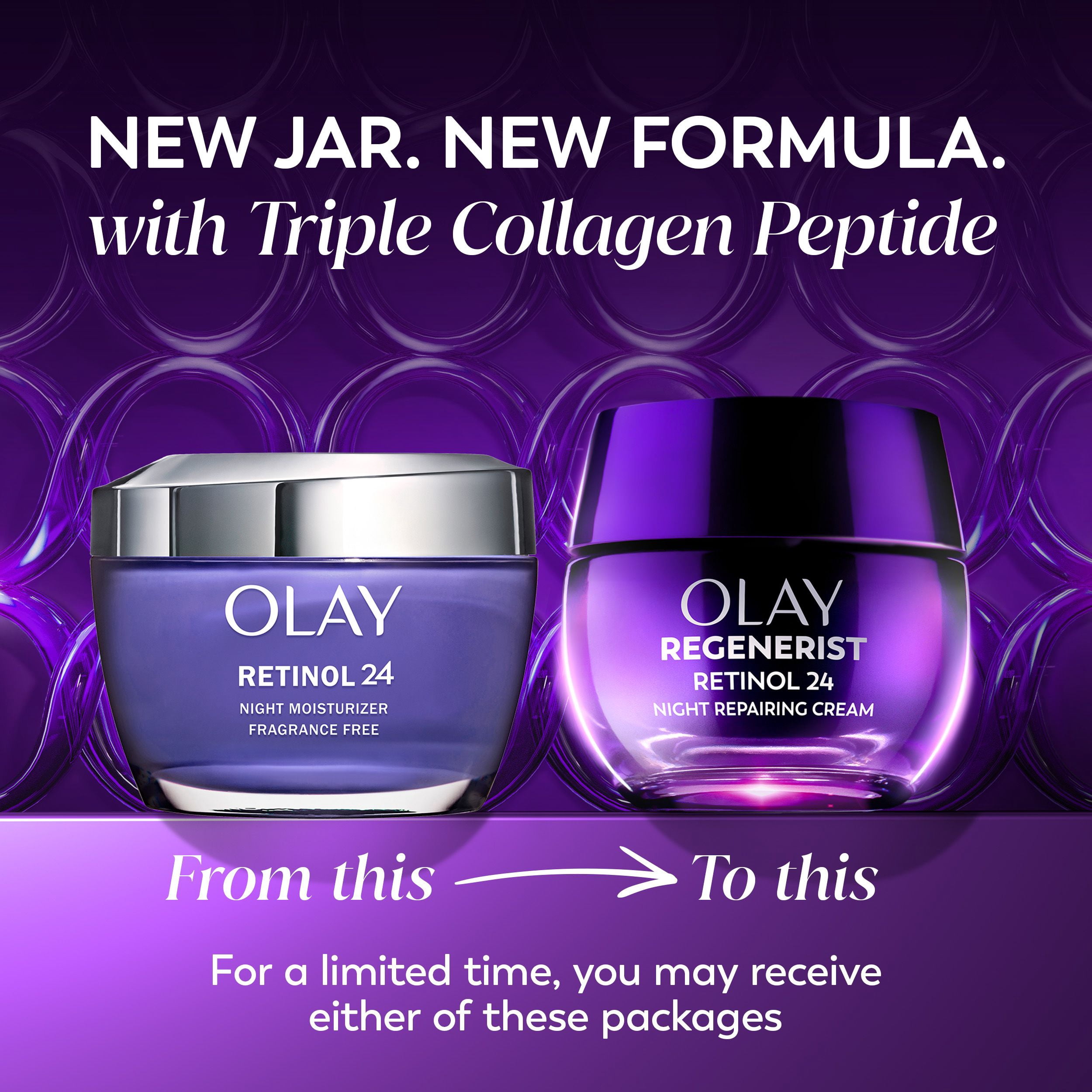 Crème Pour Le Visage Olay Rétinol 24, Hydratant De Nuit Anti-Âge, Sans Parfum, Non Gras, Anti-Rides, Lisse Les Ridules, Raffermissant, Soins De La Peau Hydratants – Peptides, Glycérine, 50 mL
