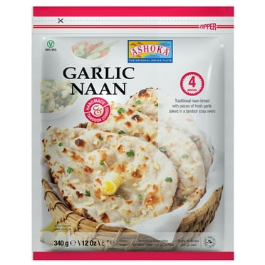 Ashoka Naan à l'Ail - 4 Pcs 4 pcs / 340 gm