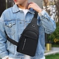 thumbnail image 4 of Sling Bag for Women & Men, Waterproof Sling Backpack, Lightweight Sling Multi-Layer Backpack Bag Travel Hiking Backpack Chest Bag With Front Pocket USB Charging Port Shoulder Bag, 4 of 7