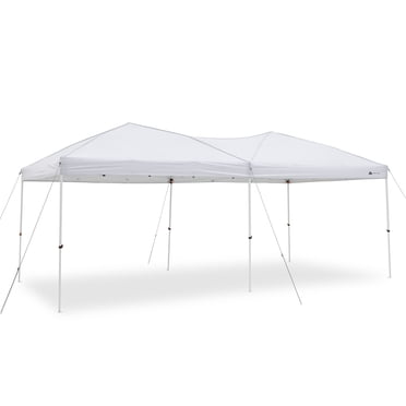 Ozark Trail 20ft x 10ft Straight Leg Instant Outdoor Canopy, 200 sq ft, white