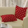 thumbnail image 3 of Housses de Coussin de la Saint-Valentin 20x20 Pouces, Ensemble de 2, Coussins Décoratifs Rouges avec Cœur d'Amour de la Saint-Valentin, Décor de la Saint-Valentin, Taie d'Oreiller Carrée Rouge, Taie Décorative d'Anniversaire pour l'Extérieur, Housse de Coussin pour Sofa Canapé, 3 of 6