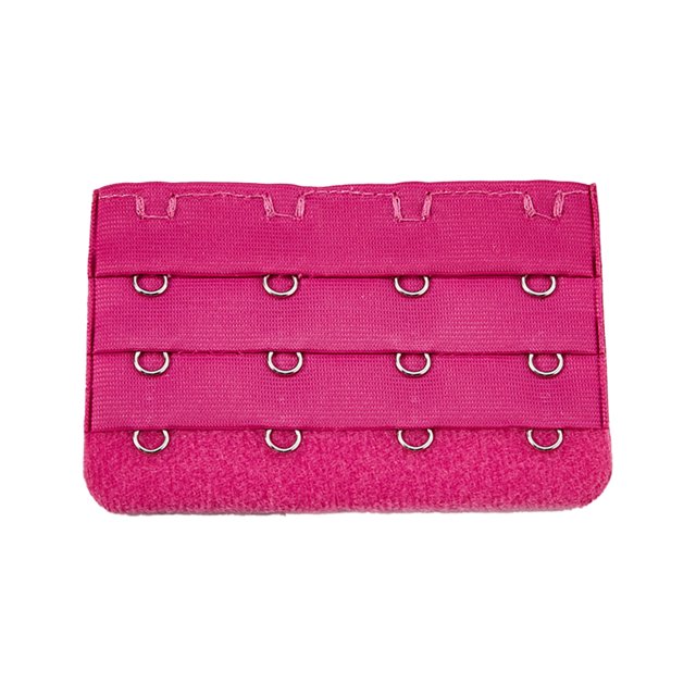 Langgg Extension Strap Bra Extenders Buckle 4 Hook Breathable Practical Accessories Adjustable Replacement 3 Rows Underwear rose red