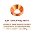 thumbnail image 4 of Unique Bargains Lot de 30 Rondelles à Encastrer M4 en Alliage d'Aluminium Anodisé pour Finition, Orange, 4 of 4