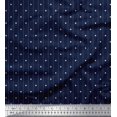 thumbnail image 1 of Soimoi Blue Poly Georgette Fabric Dots & Star Print Fabric by Yard 42 Inch Wide, 1 of 3