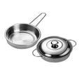 thumbnail image 4 of TISHITA 12x Little Chef Pretend Play Accessories Toys Stainless Steel Cookware Pots and Pans Set Cooking Utensils Boys Girls Educational Learning Toys Tool, 4 of 6