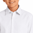 thumbnail image 3 of Kenneth Cole Chemise Habillée pour Jeunes, Manches Longues, Coupe Classique, Blanc, 3 of 4