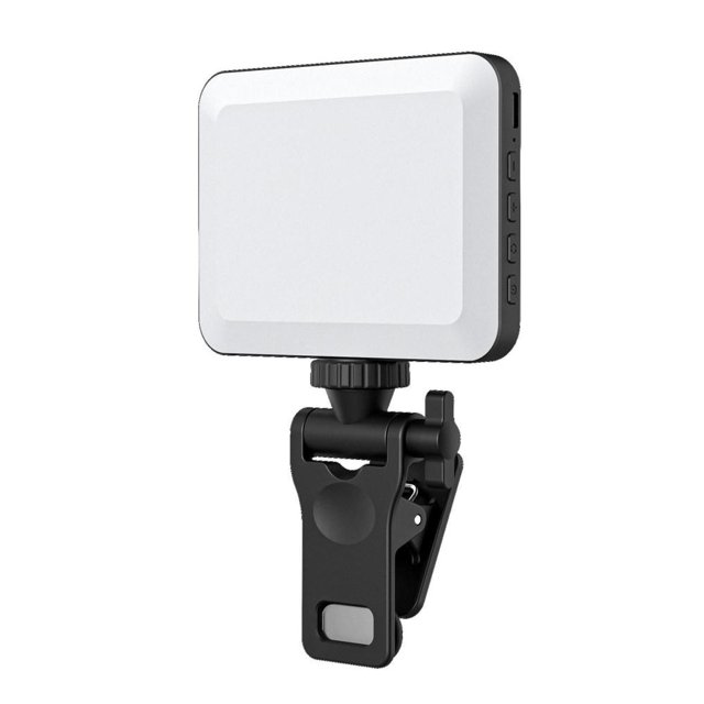 Feltree Rechargeable Clip-On LED Phone Light for Selfies & Videos, Adjustable 3 Modes with Warm & Cool Lighting, Laptop/Camera Compatible Video Conference Lighting
