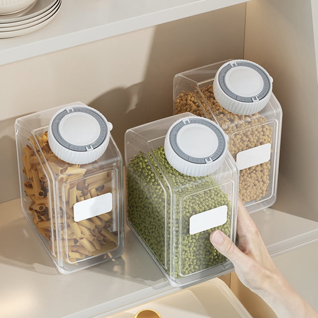 RXIRUCGD Flour Storage Container Clear Rice Dispenser Airtight Rice Storage Bin Grain Container For Sugar Rice Pantry Flour