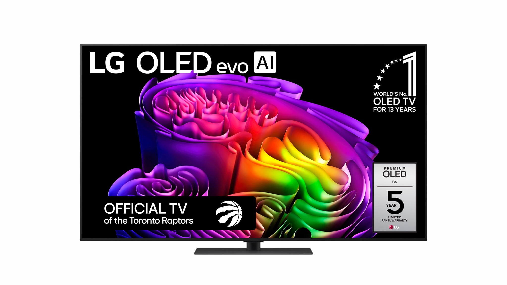 Téléviseur Intelligent 4K LG G6 OLED evo 65 po - Processeur AI α11 4K Gen 3, Alexa intégrée, Taux de rafraîchissement jusqu'à 165Hz, G-Sync, FreeSync, Support de table, WebOS 26 (OLED65G6SUB, 2026)