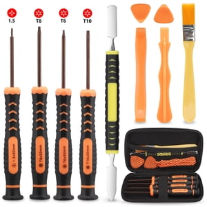 TSV T6 T8 T10 Screwdriver Repair Tool Set Fit for Xbox One, Xbox 360, PS3, PS4, PS5 Controller, Cross Screwdriver, Security Torx Magnetic Screwdriver Kits with Pry Tools