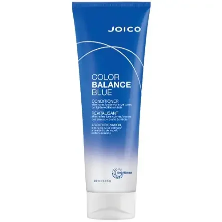 Joico Color Balance Revitalisant Bleu, Neutralise les Tons Cuivrés, Protège les Cheveux Colorés, avec Kératine et Extrait de Thé Vert, 250 ml