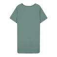 thumbnail image 3 of UPPADA Robe T-Shirt Décontractée d'Été pour Femme Grande Taille Sans Manches Évasée avec Poches Col Ras du Cou Plissée Robe Débardeur Coupe Ample Boho Plage Robes d'Été Vert, TTG, 3 of 5