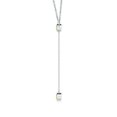 thumbnail image 2 of Angara Collier en Péridot Naturel - Collier Style Lariat Rond en Péridot Serti Clos 1,1 ct en Platine pour Femmes, 2 of 8