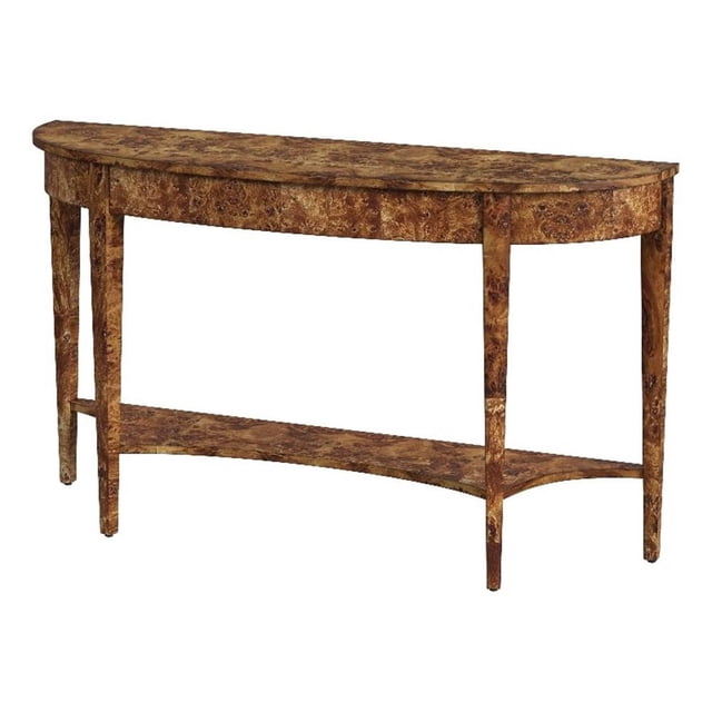 Butler Specialty Company Astor Burl Wood Demilune Console Table - Brown