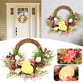 thumbnail image 1 of New Home Essentials Easter Bunny Flower Twig Wreath Decoration for Front Door Easter Rabbit Front Door Wreath,Easter Rabbit Wreath Decor for Front Door,Rabbit Garland Wall Decor, 1 of 9