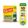 thumbnail image 1 of Glad Certified Compostable Bags - Tall 49 Litres -, 1 of 5