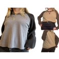 thumbnail image 2 of Chandail en Molleton Surdimensionné pour Femmes Y2k à Manches Longues, Col Rond, Ample, T-Shirt, Esthétique Grunge, Mode Urbaine, 2 of 6