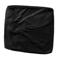 thumbnail image 2 of Housse de Pouf Carrée en Velours Extensible à Bas Élastique pour Salon Lavable Noir, 2 of 8