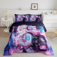 thumbnail image 1 of Erosebridal Anime Girls Bedding Full Comforter Set, Gradient Neon Watercolor Down Comforter, Japanese Style Decor, Reversible, 1 of 7