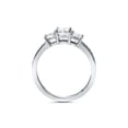 thumbnail image 2 of 1/3ct Three Stone Princess Cut Diamond Engagement Ring 14K White Gold, 2 of 2