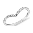 thumbnail image 1 of 0.20 Carat Excellent Round Shape Genuine Diamond Latest Design Engagement Eternity Band for Ladies Solid 18K White Gold Size 7.5, 1 of 7