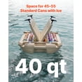 thumbnail image 4 of VEVOR Floating Cooler, 40 QT Floating Ice Chest with Dry Storage, Wheels & Tow Rope, Premium LLDPE Amphibious Drink Cooler for Water & Land, Stable Cruiser on Lake, River, Pool, Beach, Kayak, Apricot, 4 of 9