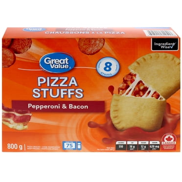 Chaussons à la pizza Pepperoni et bacon Great Value 8 chaussons à la pizza, 800 g