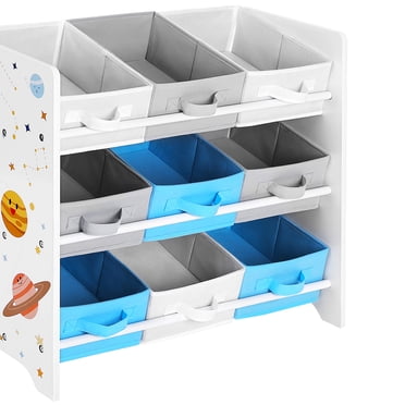 SONGMICS Children's Storage Shelf for Toys and Books, Toy Chest with 9 Removable Boxes