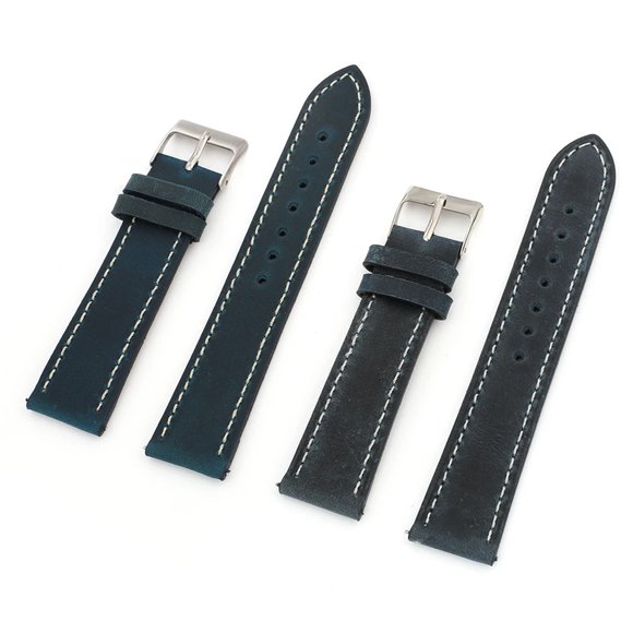 WANGQ Vintage Crazy Horse Leather Watch Strap Quick Release 16mm 17mm 18mm 19mm 20mm 21mm 22mm Universal Cowhide Watchband Accessories